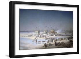 Cérémonie d'inauguration du canal de Suez à Port-Saïd, le 17 novembre 1869.-Édouard Riou-Framed Giclee Print