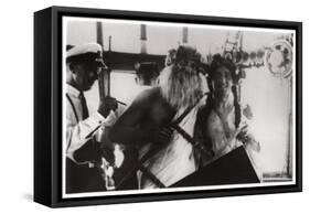 Ceremony Celebrating the Crossing of the Equator on Board the Airship 'Graf Zeppelin, 1930-null-Framed Stretched Canvas