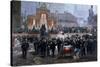 Ceremony for Laying of Foundation Stone of Galleria Victor Emmanuel II in Milan, March 7, 1865-Domenico Induno-Stretched Canvas