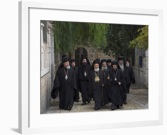 Ceremony for the New Greek Orthodox Patriarch in Jerusalem, Old City, Israel-Eitan Simanor-Framed Photographic Print