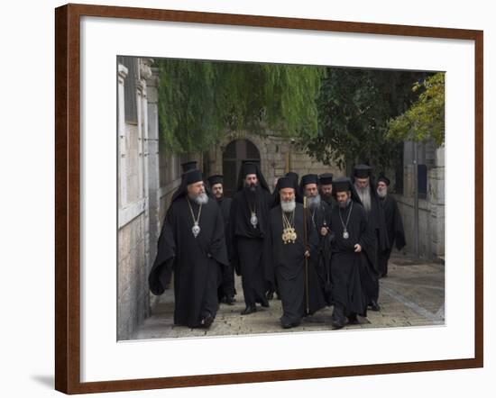 Ceremony for the New Greek Orthodox Patriarch in Jerusalem, Old City, Israel-Eitan Simanor-Framed Photographic Print