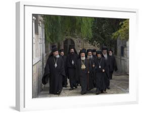 Ceremony for the New Greek Orthodox Patriarch in Jerusalem, Old City, Israel-Eitan Simanor-Framed Photographic Print