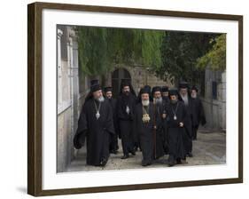 Ceremony for the New Greek Orthodox Patriarch in Jerusalem, Old City, Israel-Eitan Simanor-Framed Photographic Print