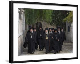 Ceremony for the New Greek Orthodox Patriarch in Jerusalem, Old City, Israel-Eitan Simanor-Framed Photographic Print