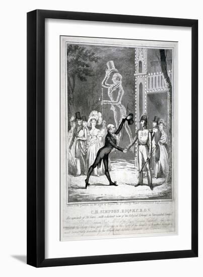 Ceremony in Vauxhall Gardens, Lambeth, London, 1833-Isaac Robert Cruikshank-Framed Giclee Print