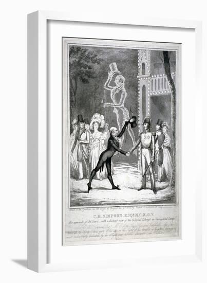 Ceremony in Vauxhall Gardens, Lambeth, London, 1833-Isaac Robert Cruikshank-Framed Giclee Print