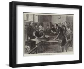 Ceremony of Cutting Faggots (Ancient Rent Services) at the Law Courts-null-Framed Giclee Print