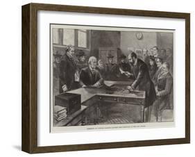 Ceremony of Cutting Faggots (Ancient Rent Services) at the Law Courts-null-Framed Giclee Print