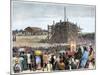 Ceremony of Laying the Cornerstone of the Building of the Capitol in Bismarck, North Dakota (Usa),-null-Mounted Giclee Print