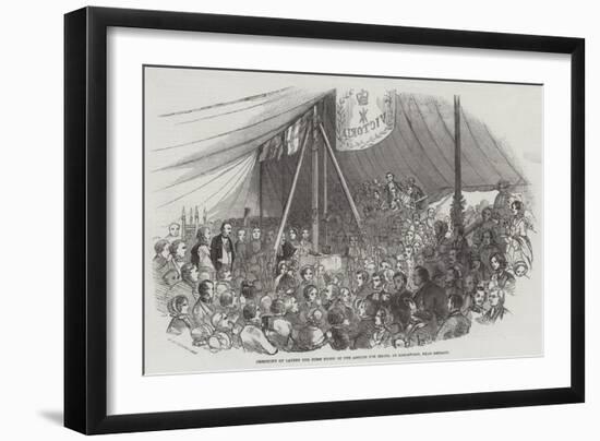 Ceremony of Laying the First Stone of the Asylum for Idiots, at Earlswood, Near Reigate-J. Jackson-Framed Giclee Print