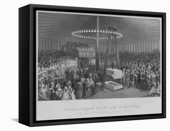 'Ceremony of Laying the First Stone of the New Royal Exchange', c1842-Henry Melville-Framed Stretched Canvas