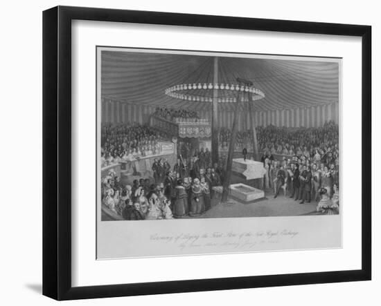'Ceremony of Laying the First Stone of the New Royal Exchange', c1842-Henry Melville-Framed Giclee Print