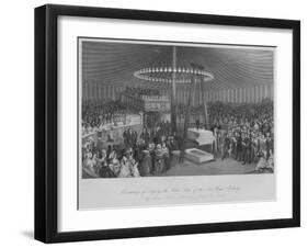 'Ceremony of Laying the First Stone of the New Royal Exchange', c1842-Henry Melville-Framed Giclee Print