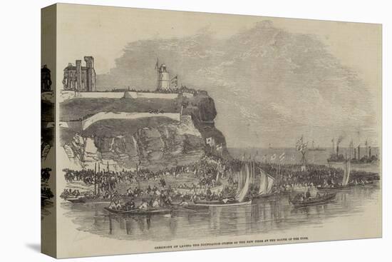 Ceremony of Laying the Foundation-Stones of the New Piers at the Mouth of the Tyne-null-Stretched Canvas