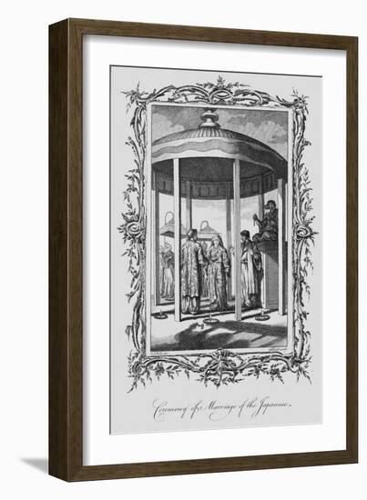 'Ceremony of Marriage of the Japanese', late 18th century-J Hall-Framed Giclee Print