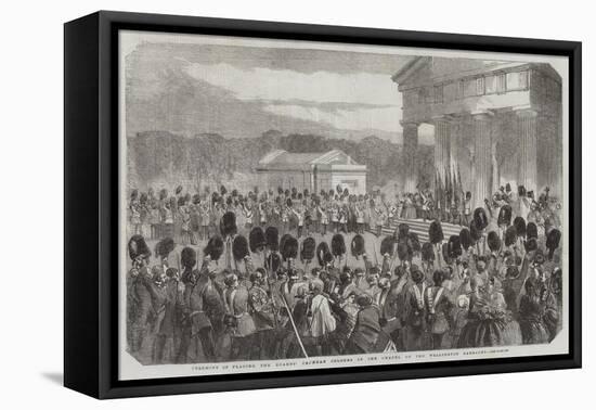 Ceremony of Placing the Guards' Crimean Colours in the Chapel of the Wellington Barracks-null-Framed Stretched Canvas