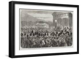 Ceremony of Placing the Guards' Crimean Colours in the Chapel of the Wellington Barracks-null-Framed Giclee Print