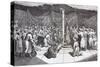 Ceremony of Weighing the Great Moghul on His Birthday-J. Roberts-Stretched Canvas