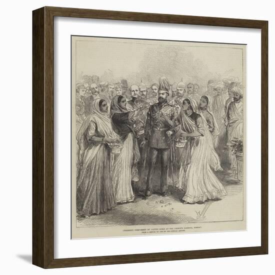 Ceremony Performed by Native Girls at the Prince's Landing, Bombay-null-Framed Giclee Print