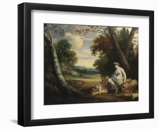 Ceres and Harvesting Cupids, C. 1635-Simon Vouet-Framed Giclee Print