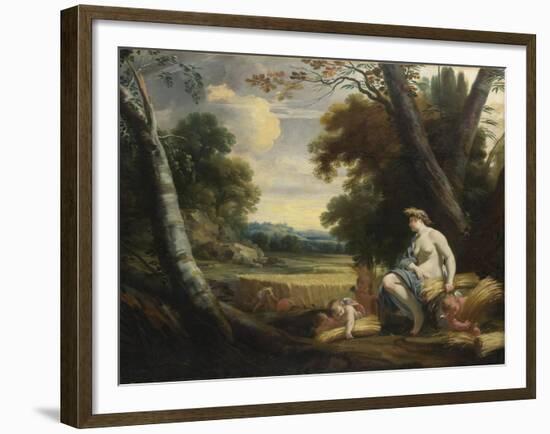 Ceres and Harvesting Cupids, C. 1635-Simon Vouet-Framed Giclee Print