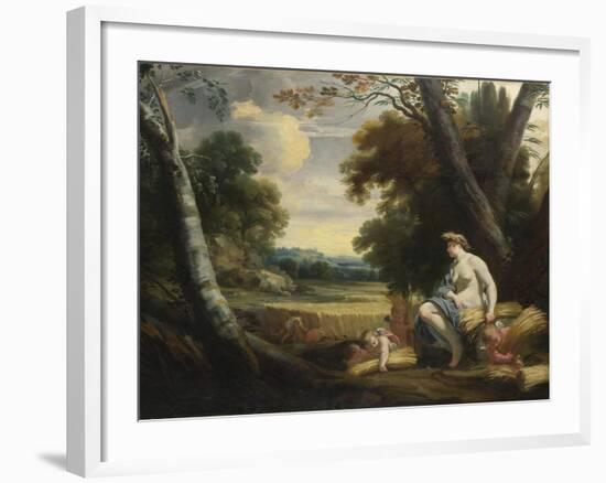 Ceres and Harvesting Cupids, C. 1635-Simon Vouet-Framed Giclee Print