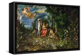 Ceres and the Four Elements; personages by H. van Balen. 1604-Jan Brueghel the Elder-Framed Stretched Canvas