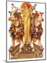 "Ceres and the Harvest,"November 23, 1929-Joseph Christian Leyendecker-Mounted Premium Giclee Print