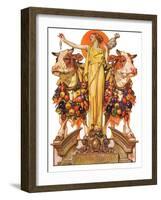 "Ceres and the Harvest,"November 23, 1929-Joseph Christian Leyendecker-Framed Giclee Print