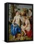 Ceres and Two Nymphs, Animals and Fruit by Snyders, Painted Between 1620-28-Peter Paul Rubens-Framed Stretched Canvas