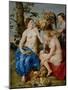 Ceres and Two Nymphs, Animals and Fruit by Snyders, Painted Between 1620-28-Peter Paul Rubens-Mounted Giclee Print