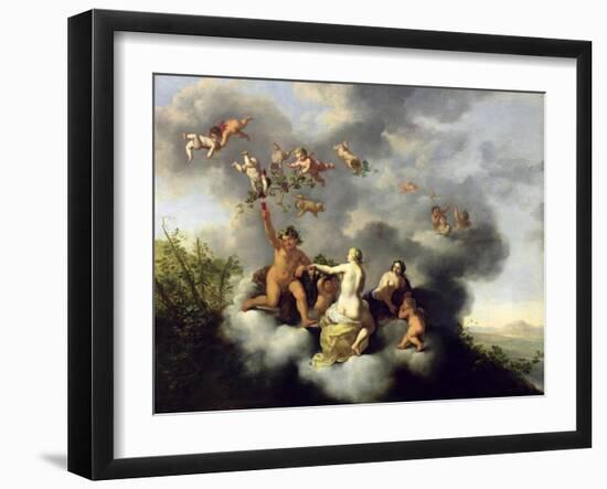 Ceres, Bacchus, Venus and Cupid-Cornelis van Poelenburgh-Framed Giclee Print