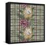 Cereus Plaid Sagep Plum-Bill Jackson-Framed Stretched Canvas