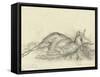 Cerf couché-Gustave Moreau-Framed Stretched Canvas