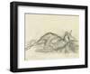 Cerf couché-Gustave Moreau-Framed Giclee Print