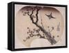 Cerisier en fleurs et fauvette-Katsushika Hokusai-Framed Stretched Canvas