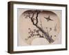 Cerisier en fleurs et fauvette-Katsushika Hokusai-Framed Giclee Print