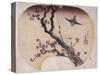 Cerisier en fleurs et fauvette-Katsushika Hokusai-Stretched Canvas