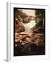 Cerisy Waterfall-null-Framed Art Print