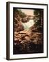 Cerisy Waterfall-null-Framed Art Print