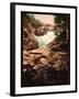 Cerisy Waterfall-null-Framed Art Print