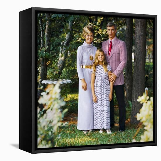 Cernan Poses for a Family Portrait-null-Framed Stretched Canvas