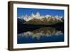 Cerro Fitzroy at Sunrise and Pothole Lake, Los Glaciares NP, Argentina-Howie Garber-Framed Photographic Print