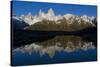 Cerro Fitzroy at Sunrise and Pothole Lake, Los Glaciares NP, Argentina-Howie Garber-Stretched Canvas