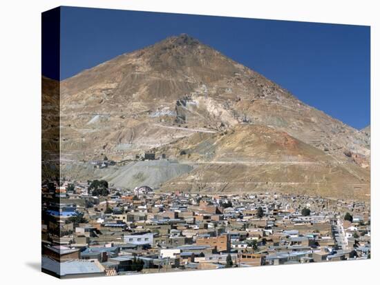 Cerro Rico, Richest Hill on Earth, Historical Site of Major Silver Mining, Potosi, Bolivia-Tony Waltham-Stretched Canvas