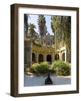 Cerro Santa Lucia and the Ornate Terraza Neptuno Fountain, Santiago, Chile-Gavin Hellier-Framed Photographic Print