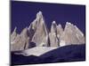 Cerro Torre (3128M) and Torre Egger Peaks, Patagonia, Argentina-Leo & Mandy Dickinson-Mounted Premium Photographic Print