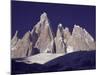 Cerro Torre (3128M) and Torre Egger Peaks, Patagonia, Argentina-Leo & Mandy Dickinson-Mounted Photographic Print