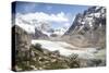 Cerro Torre  Looms On The Horizon In Los Glaciares National Park - Santa Cruz Province, Argentina-Dan Holz-Stretched Canvas