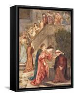 Certain Ladies of Her Companionship Gathered Themselves with Beatrice-Marie Spartali Stillman-Framed Stretched Canvas